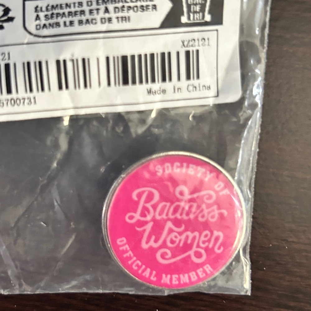 Pink Society of Badass Women Pin